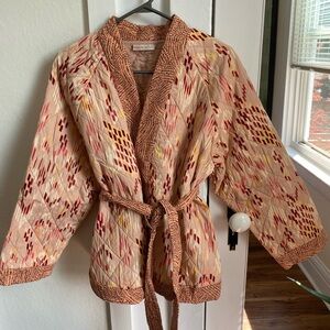 Cute Quilted Jacket w/Pockets & Quilted Belt